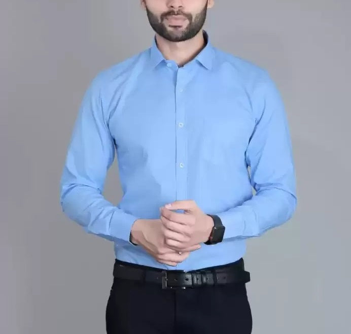 Frankshop Classic Cotton Blend Light Blue Shirt