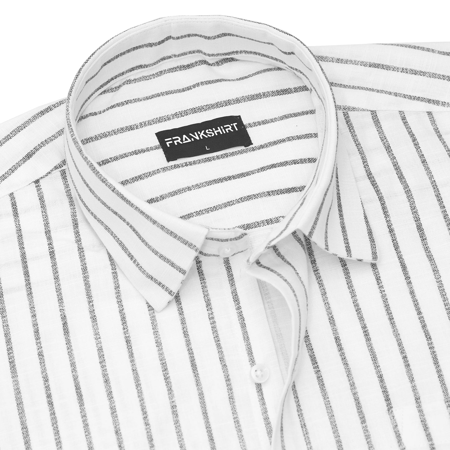 Ivory Ink Pinstripe Linen Shirt