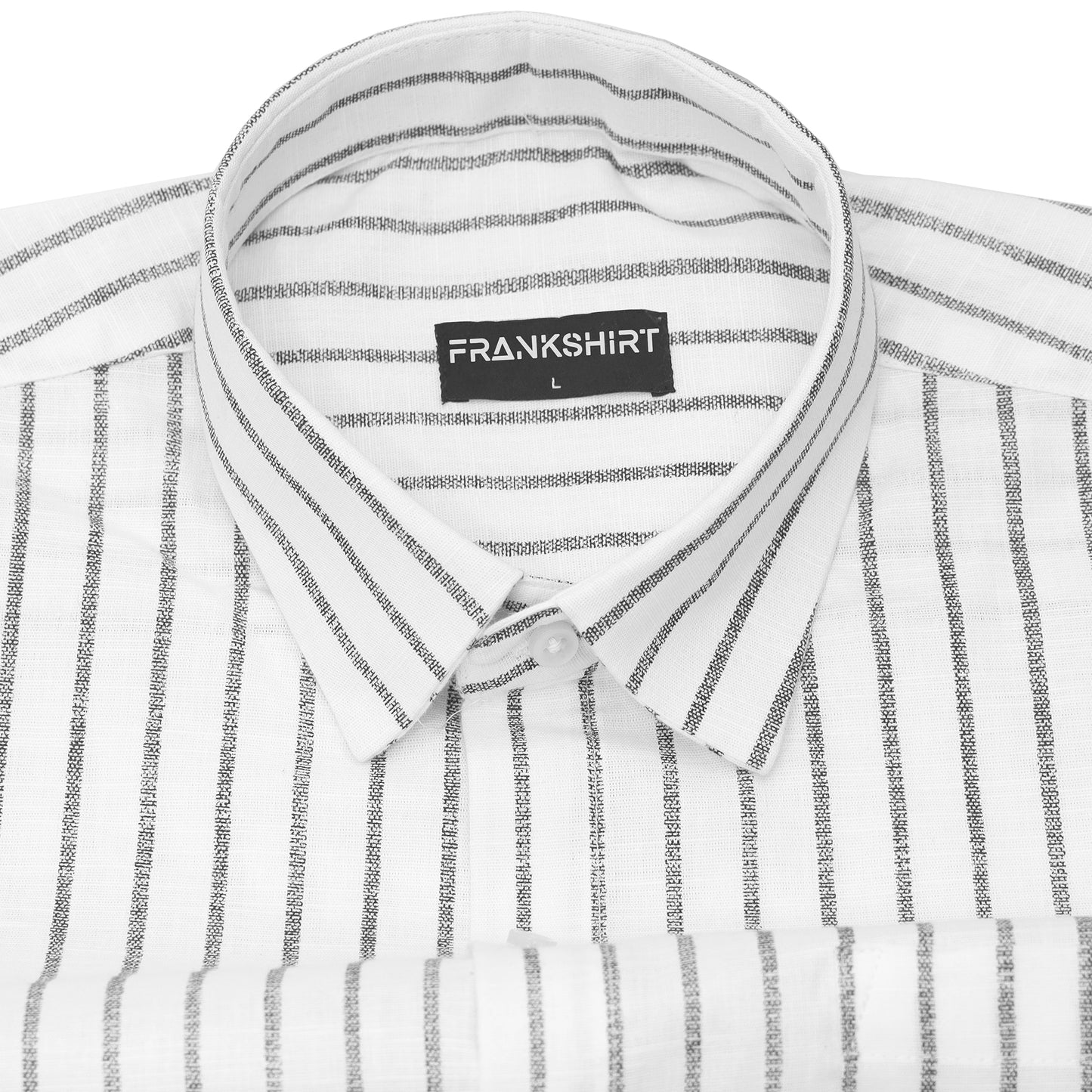Ivory Ink Pinstripe Linen Shirt