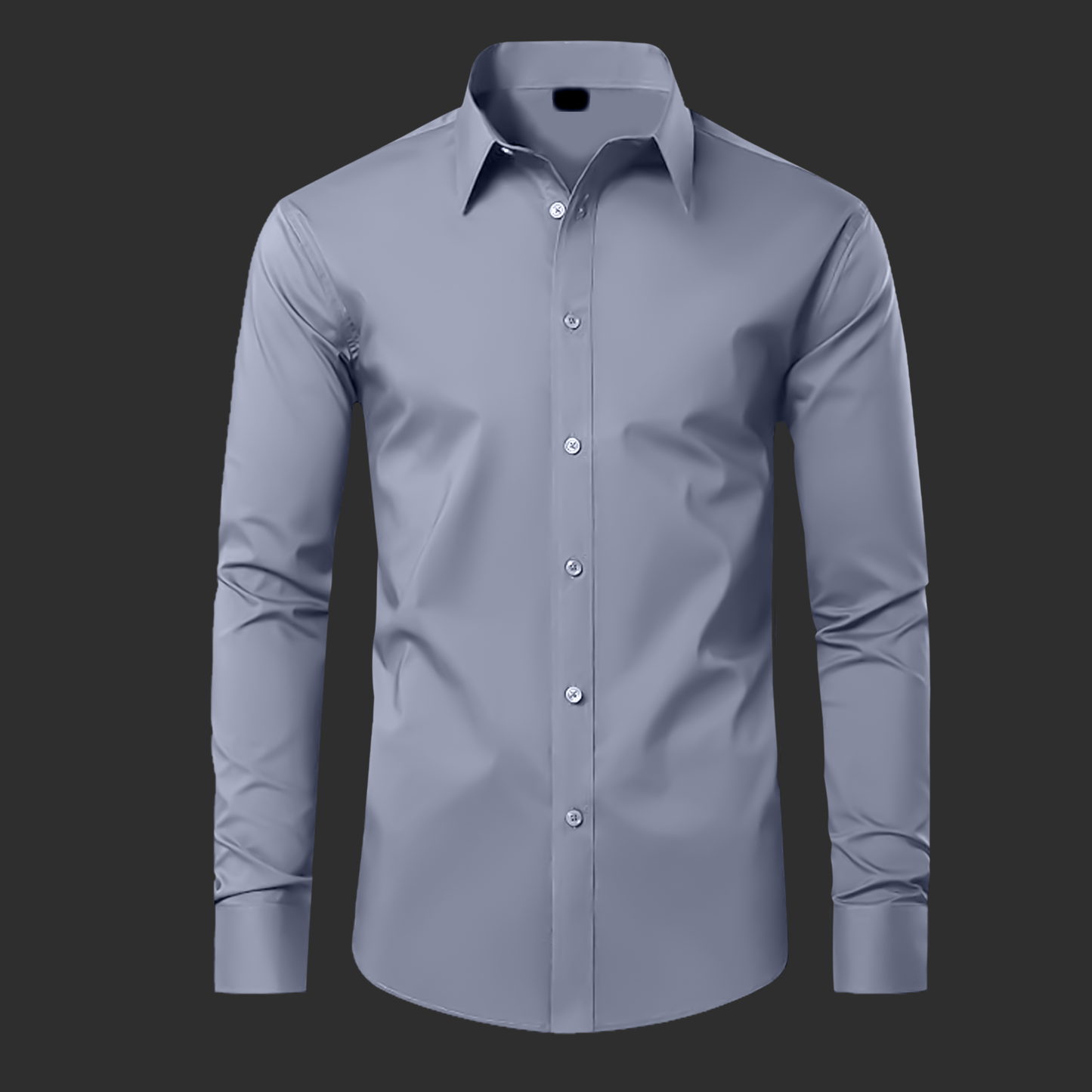 Premium Satin Solid Shirt for Man (Dark Grey)