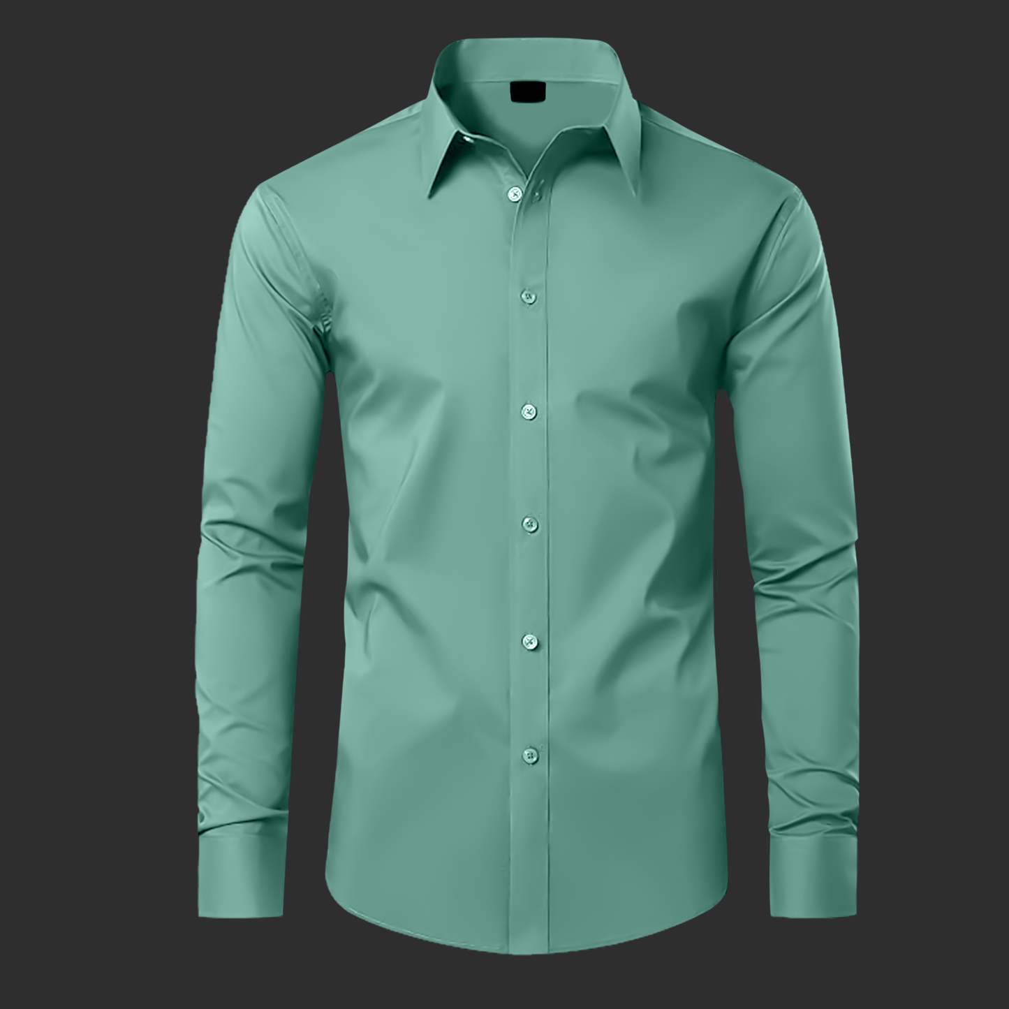 Premium Satin Solid Shirt for Man (Green)
