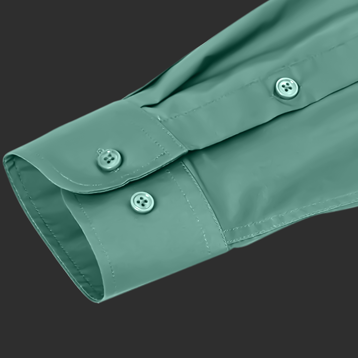 Premium Satin Solid Shirt with Red Stripe for Man (Green)