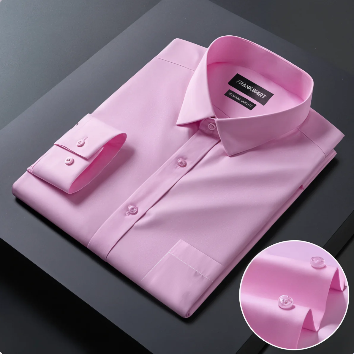Premium Satin Solid Shirt for Man (Light Pink)