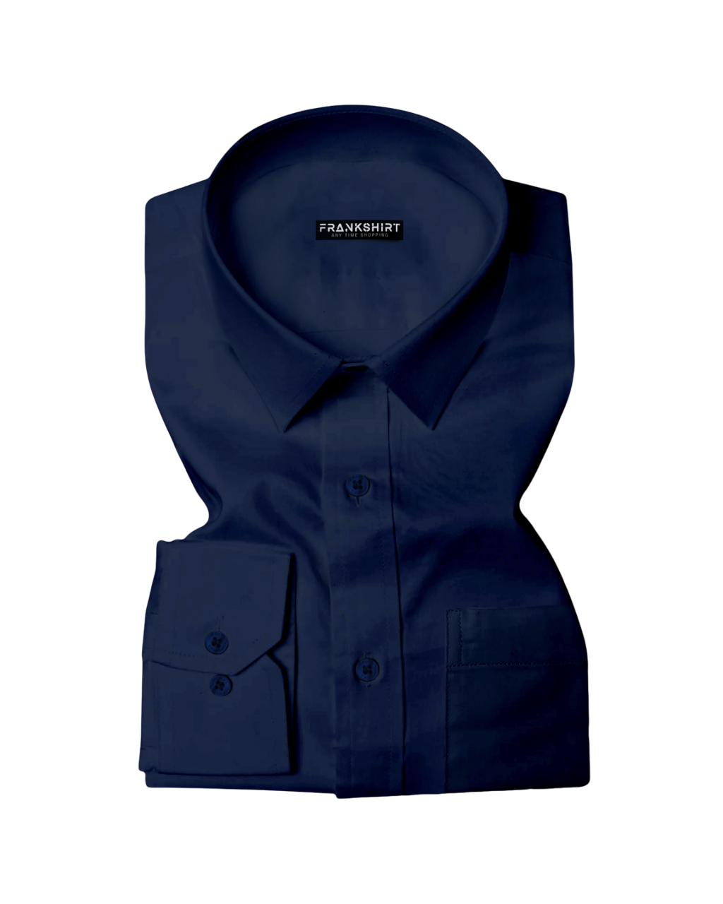 Pack of 2 Premium Cotton Shirt for Man (Navy Blue Check and Navy Blue)