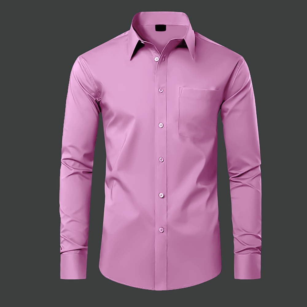 Premium Satin Solid Shirt for Man (Rose Gold)