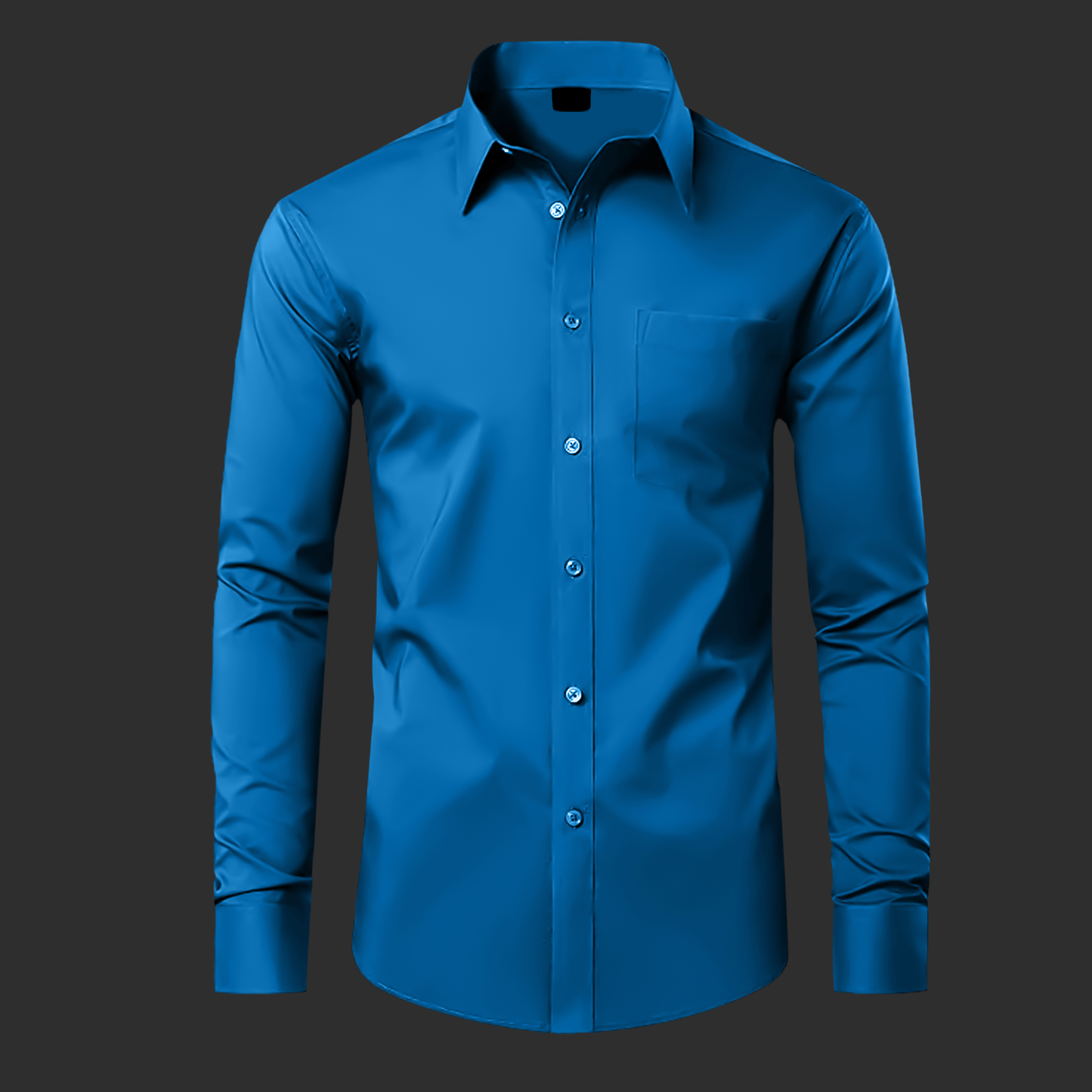 Premium Satin Solid Shirt for Man (Royal Blue)