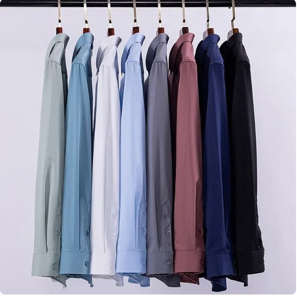 Pack of 2 Premium Satin Shirt for Man (Light Pink and Navy Blue)