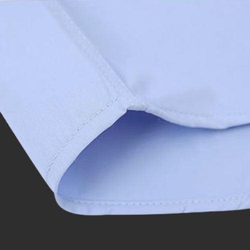 Premium Satin Solid Shirt with White Stripe for Man (Sky Blue)