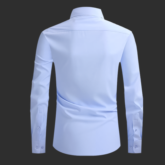 Premium Satin Solid Shirt with White Stripe for Man (Sky Blue)