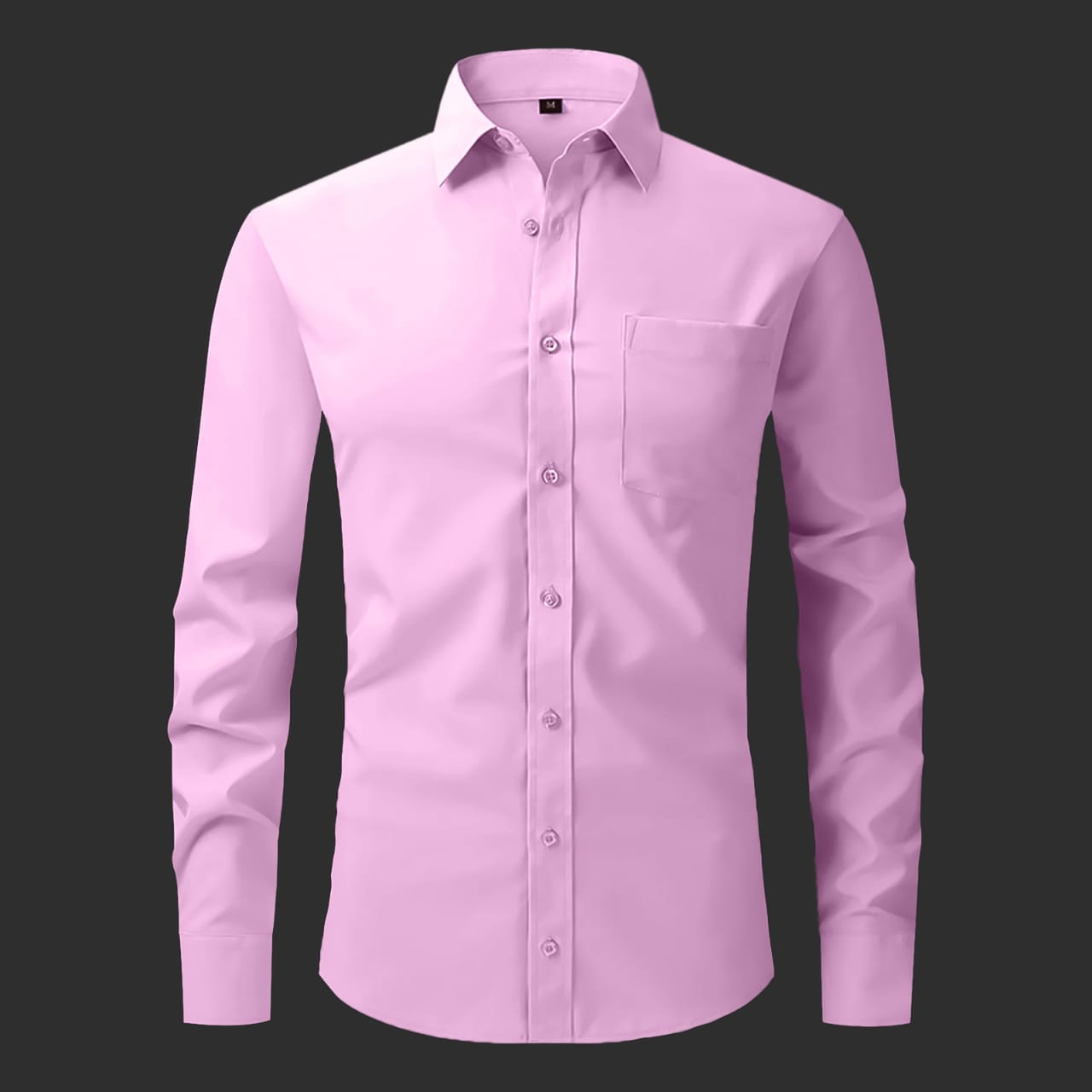 Premium Satin Solid Shirt for Man (Light Pink)