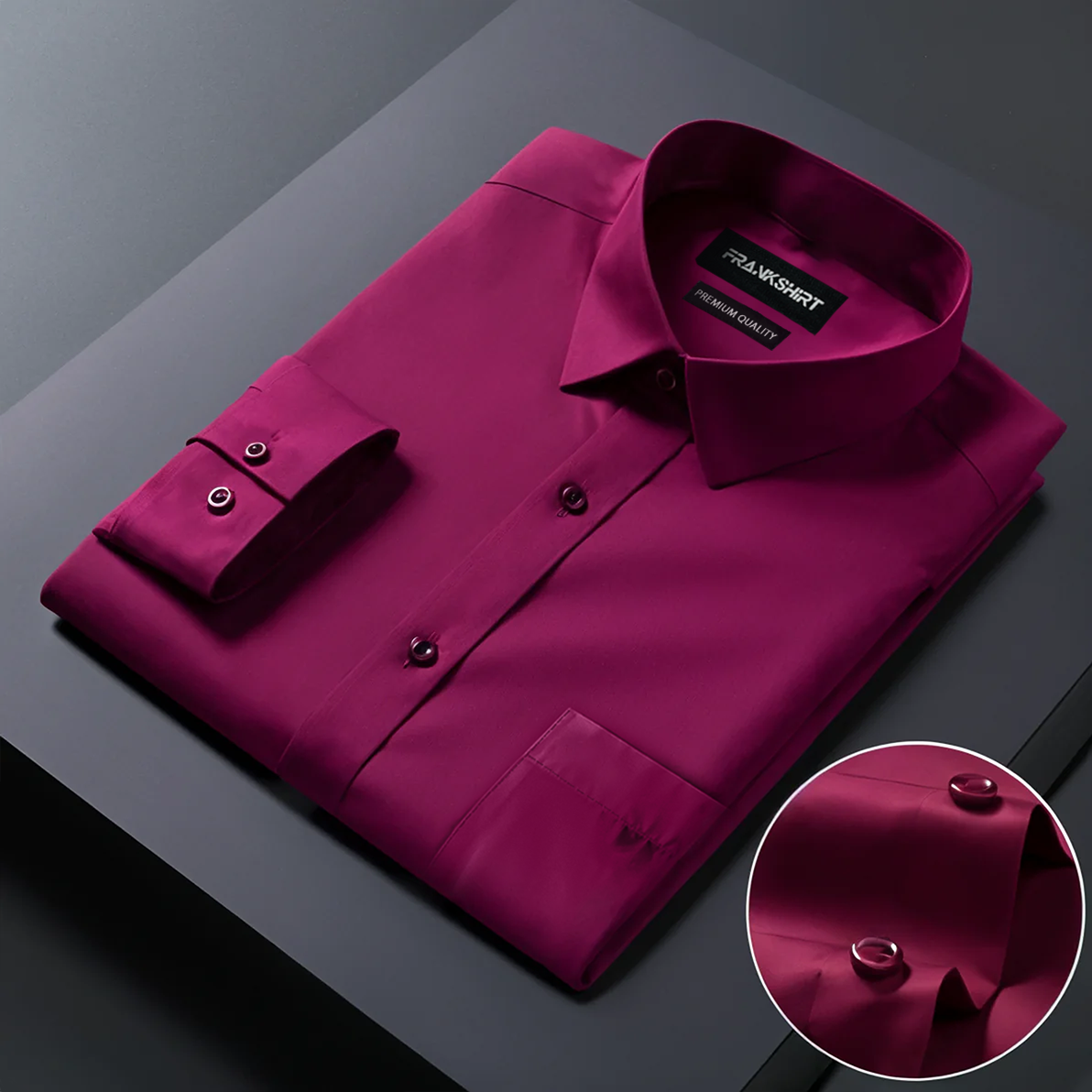 Premium Satin Solid Shirt for Man (Maroon)