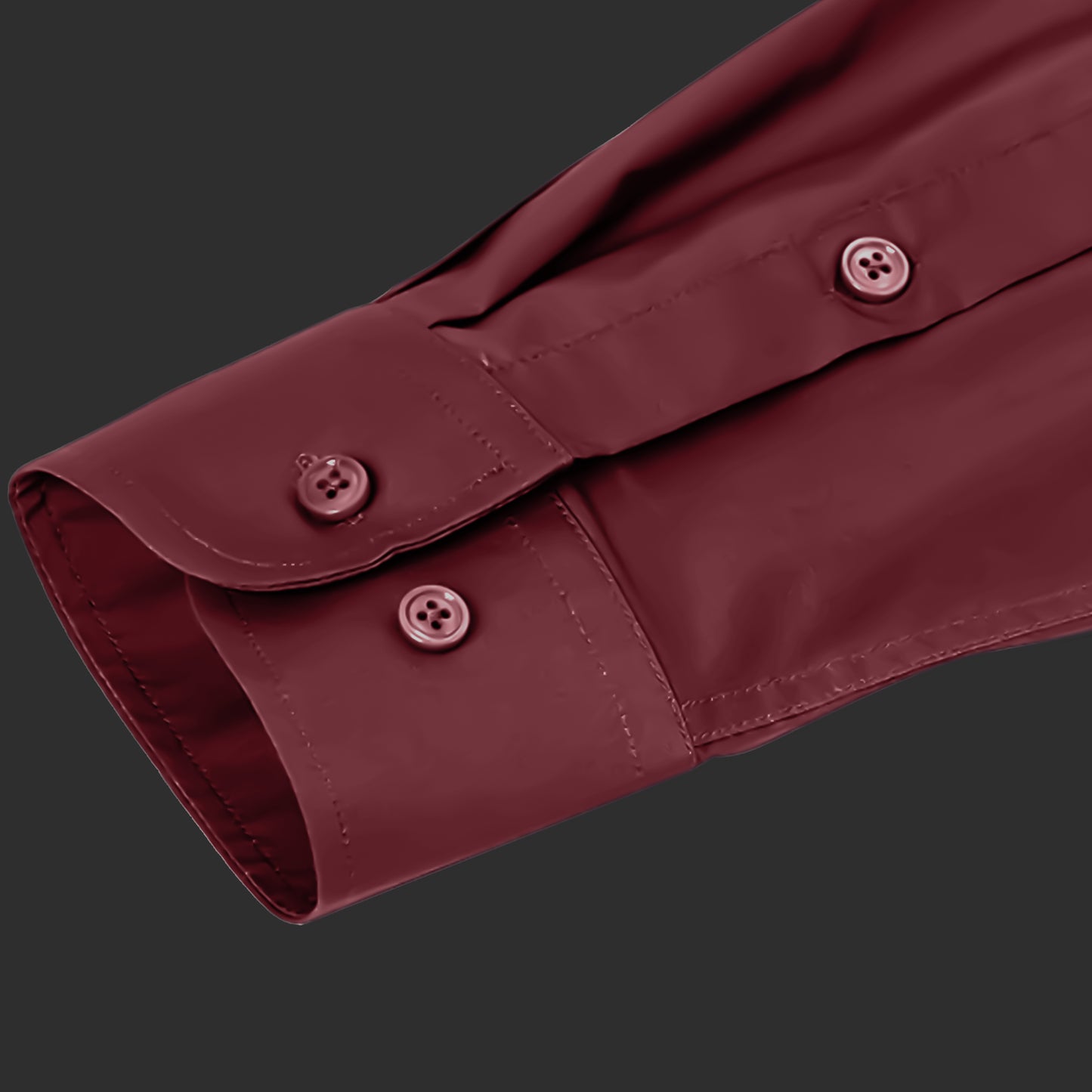 Premium Satin Solid Shirt with Black Stripe for Man (Maroon)