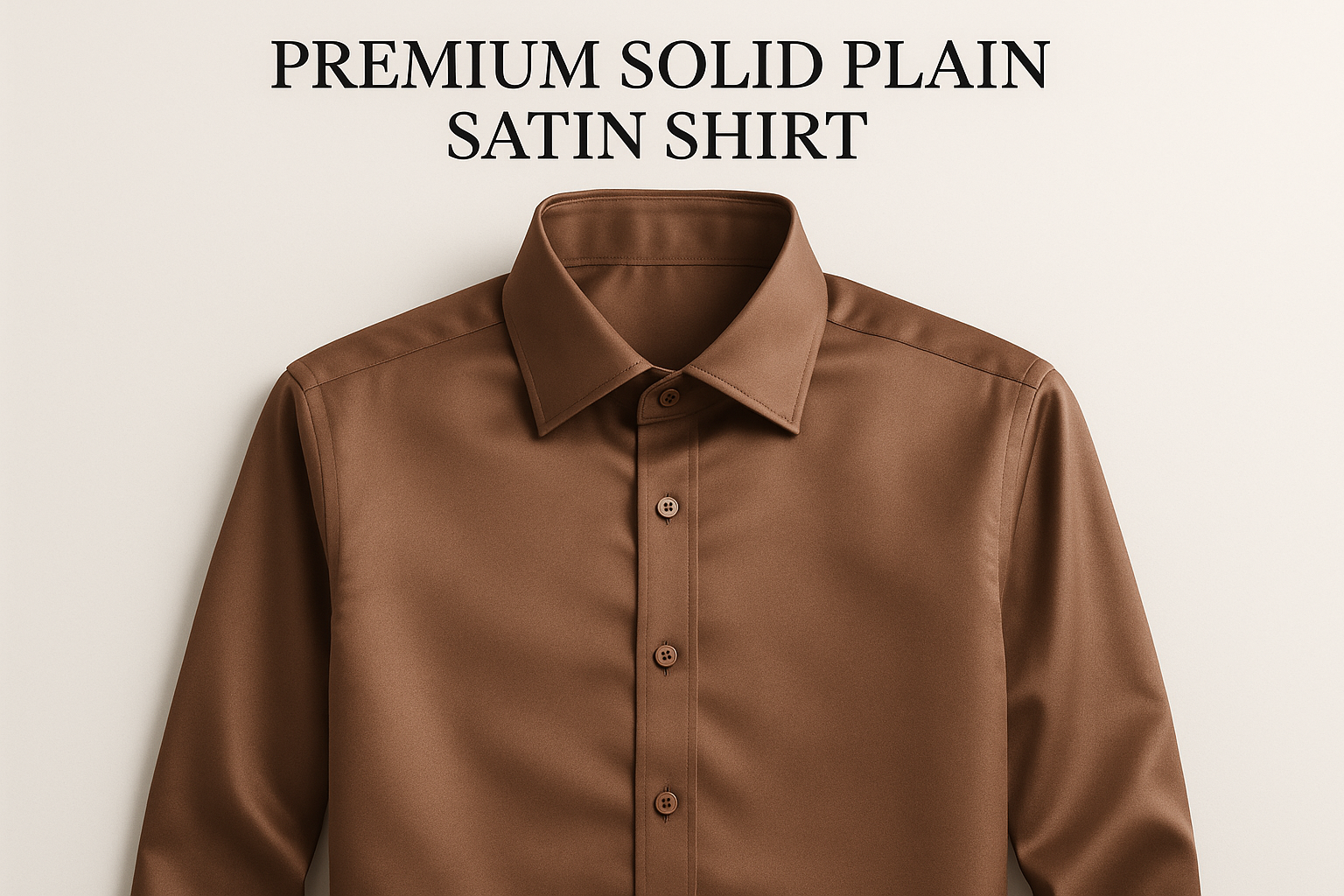 Premium solid plain Sartin shirt banner in 600x600 ratio for website front page