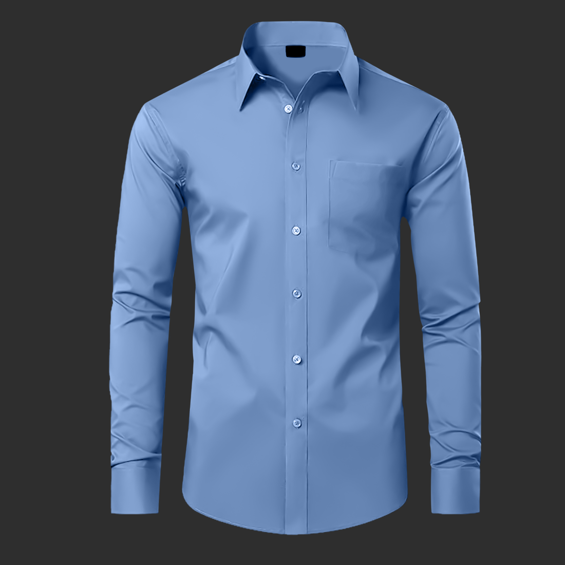 Premium Cotton Solid Shirt for Man (Denim Blue)