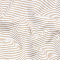 New Cream Stripe Down Button Oxford Cotton Shirt