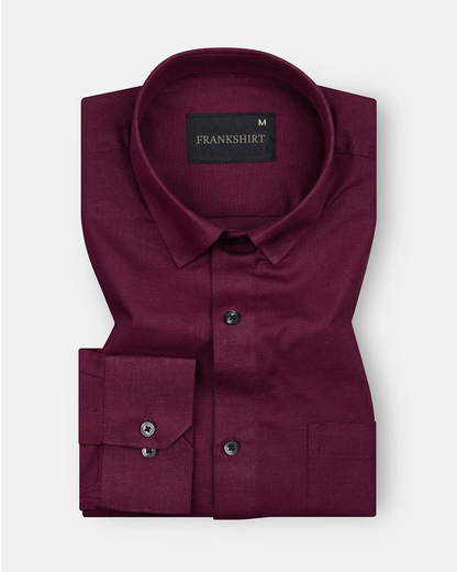 New Linen Shirt for Man (Maroon)