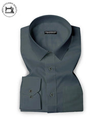 Pack of 2 Premium Cotton Shirt for Man (Black Check and Dark Grey)