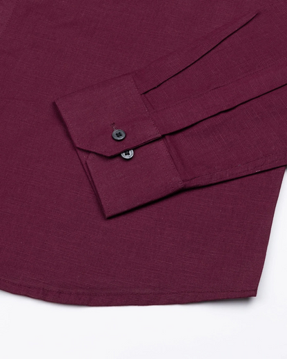 New Linen Shirt for Man (Maroon)