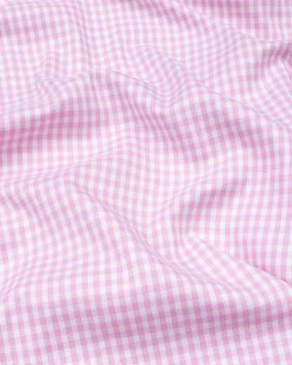 Light Pink Check Button Down Oxford Cotton Shirt