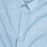Sky Blue Small Strip Down Button Oxford Cotton Shirt