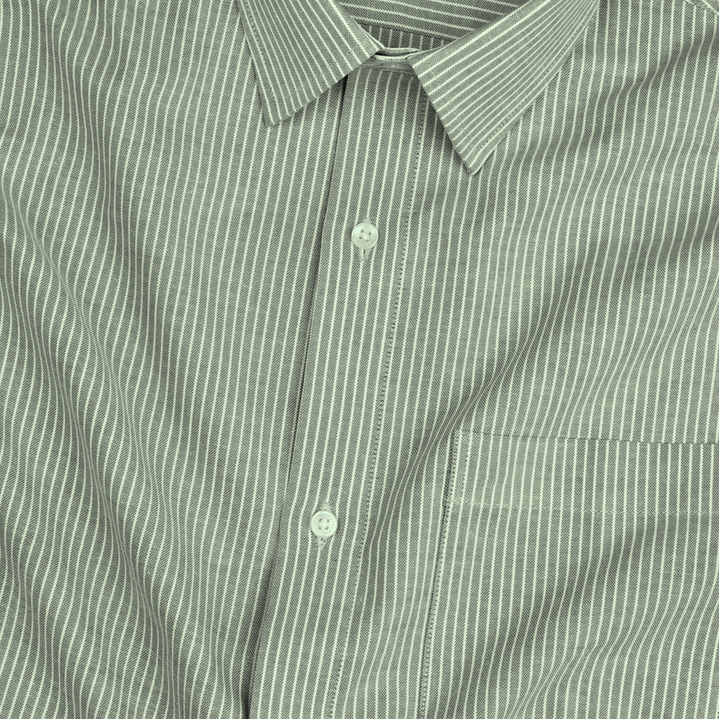 Green Small Strip Down Button Oxford Cotton Shirt