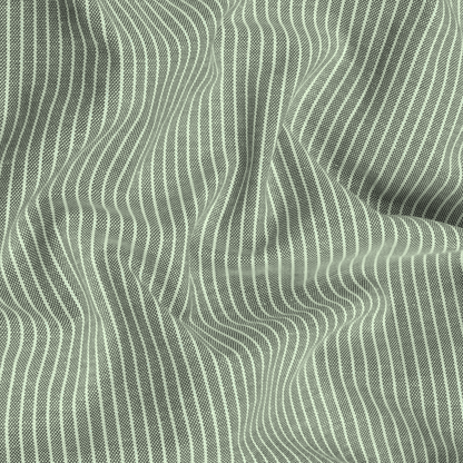 Green Small Strip Down Button Oxford Cotton Shirt