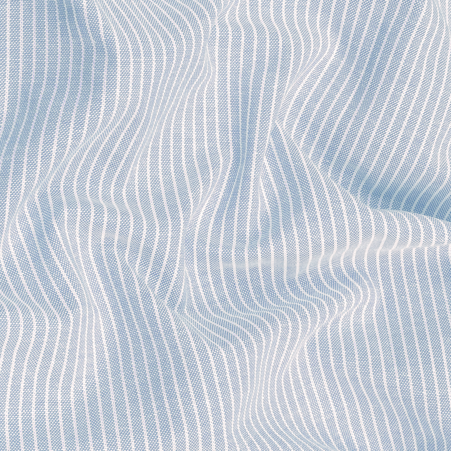 Silver Small Strip Down Button Oxford Cotton Shirt