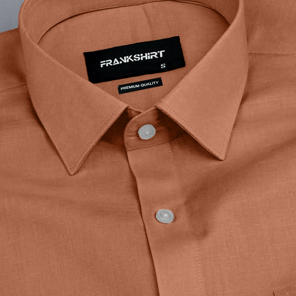 Brown Linen Shirt for Man