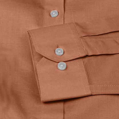Brown Linen Shirt for Man