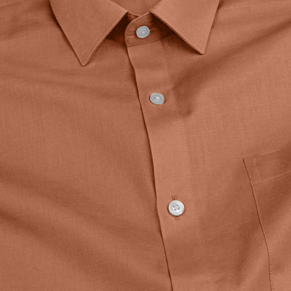 Brown Linen Shirt for Man