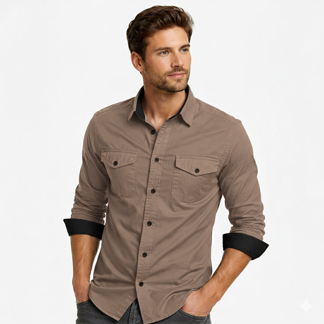 Cargo Style Khaki Shirt