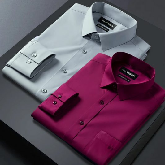 Pack of 2 Premium Sartin Shirt for Man (Pista and Maroon)