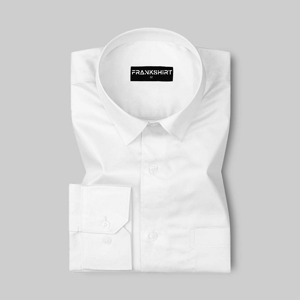300GSM Premium Satin Shirt Combo for Men (White & Teal)