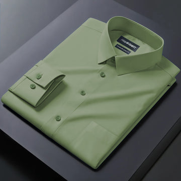 Premium Satin Solid Shirt for Man (Green)