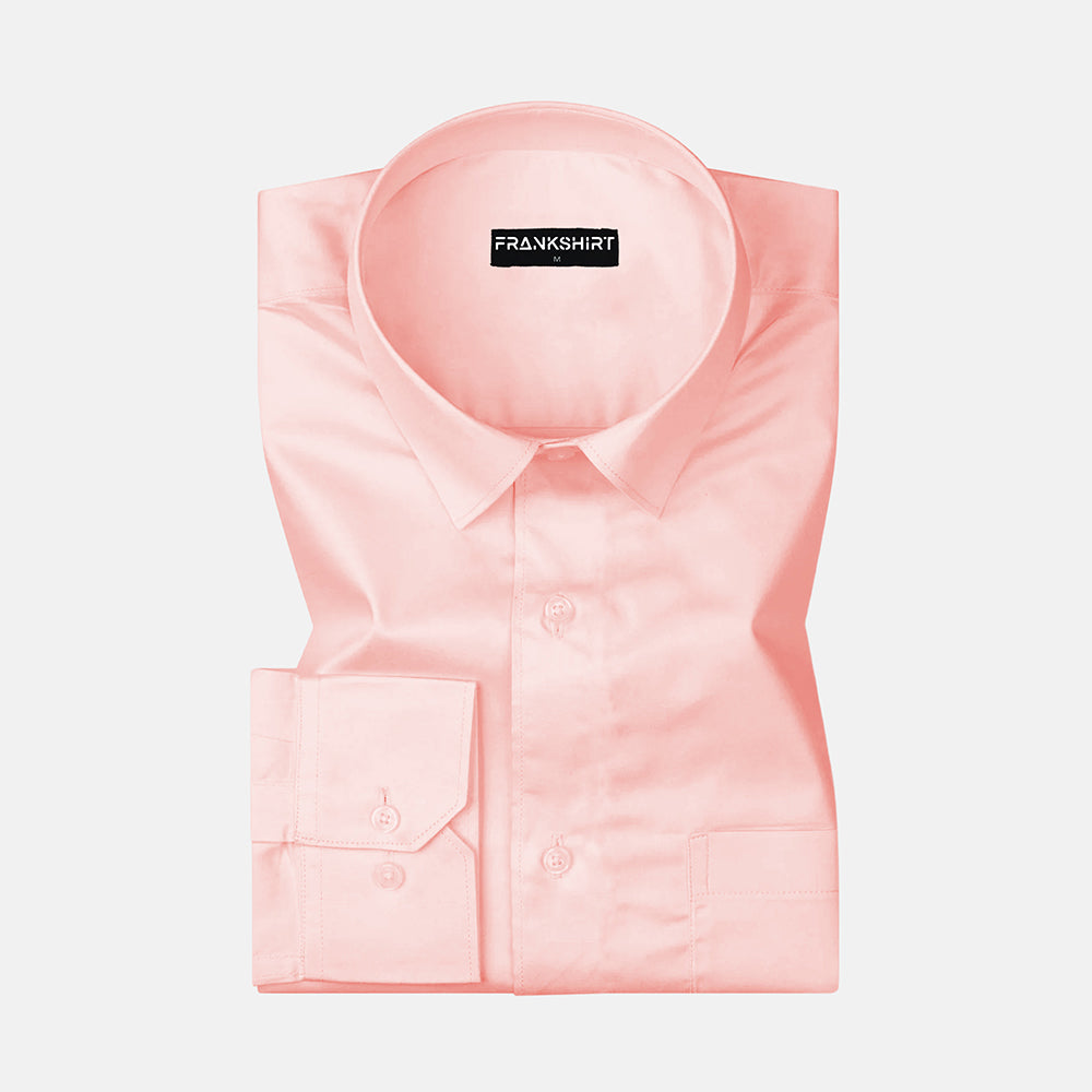 300GSM Premium Satin Shirt Combo for Men (Pink & Crimson Red)