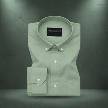 New Sea Green Oxford Cotton Shirt For Men