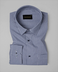 Pack of 2 Premium Cotton Shirt for Man (Navy Blue Check and Maroon)
