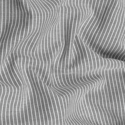 Black Small Strip Down Button Oxford Cotton Shirt