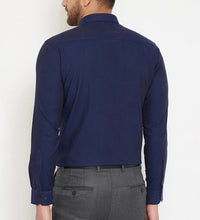 Frankshop Classic Cotton Blend Navy Blue Colour Shirt