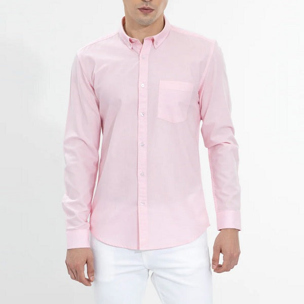 Combo of 2 Cotton Shirt for Man (pink and White)