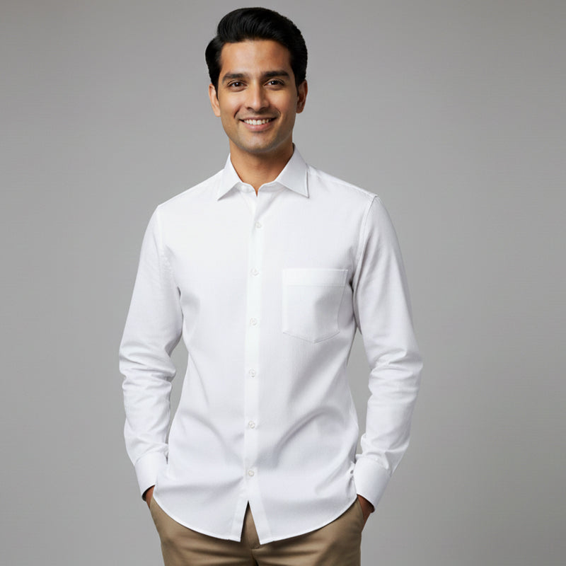Paper Cotton White Shirt for Men