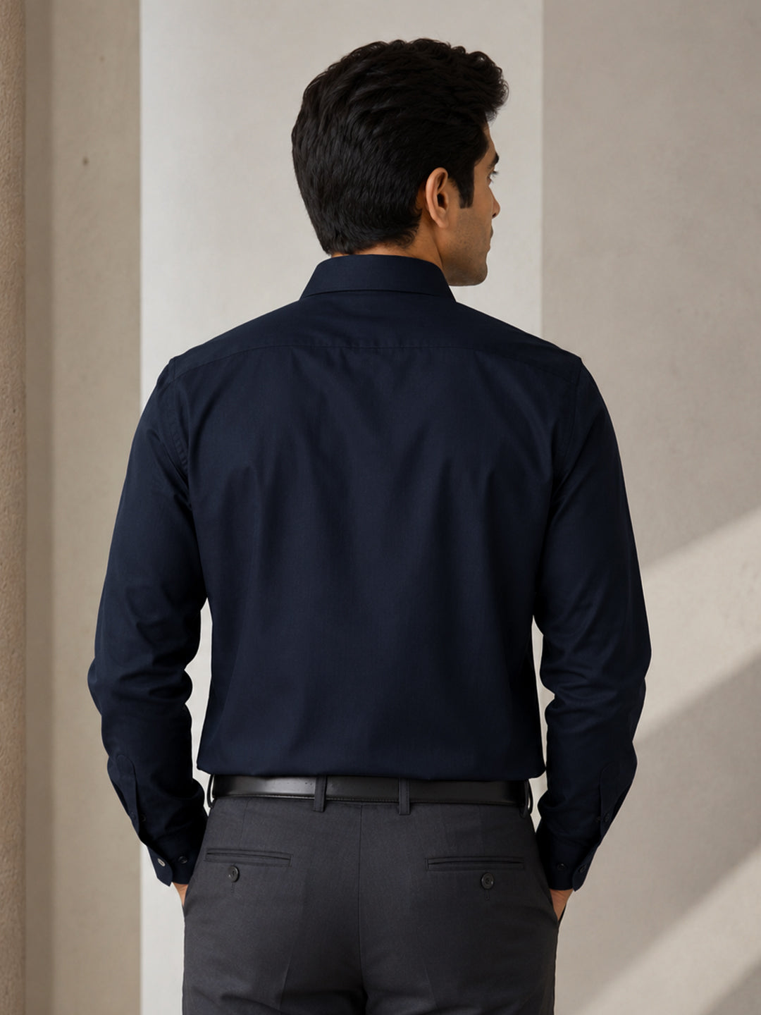 Paper Cotton Deep Navy Shirt for Men