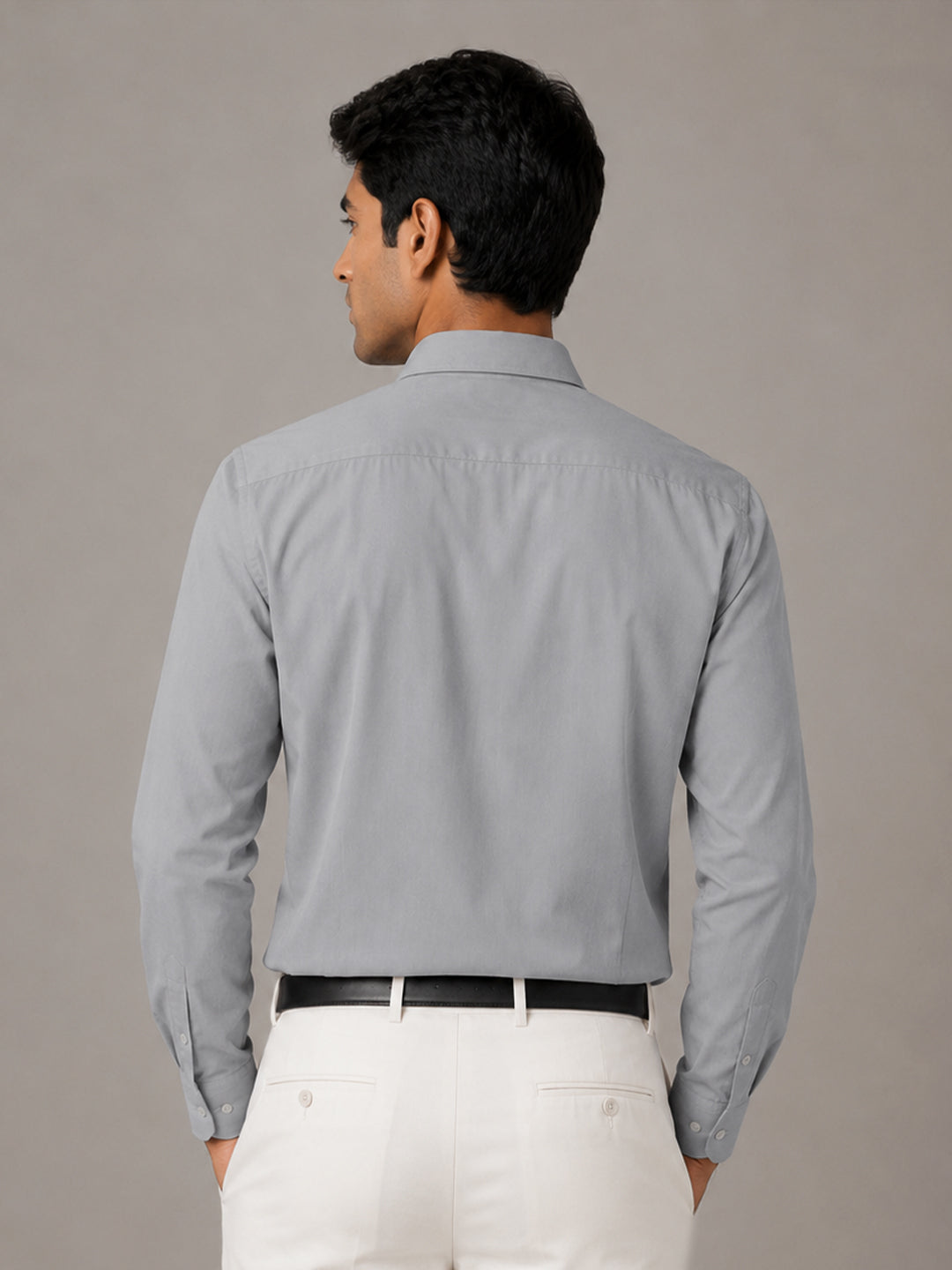 Paper Cotton Silver Shirt for Men