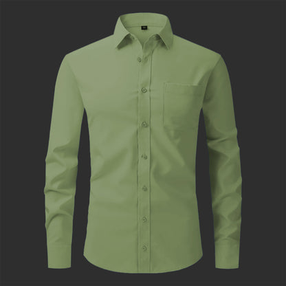 Premium Satin Solid Shirt for Man (Green)