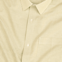 Beige Small Strip Down Button Oxford Cotton Shirt