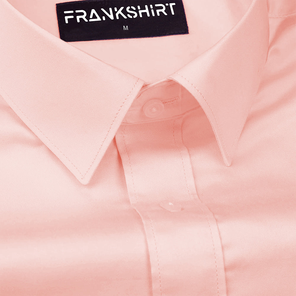300GSM Premium Satin Shirt Combo for Men (Pink & Maroon)
