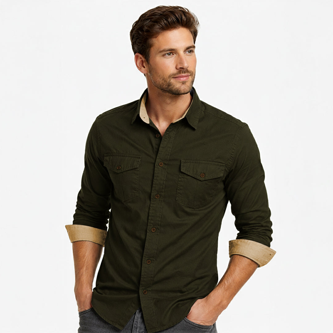 Cargo Style Bottle Green Shirt