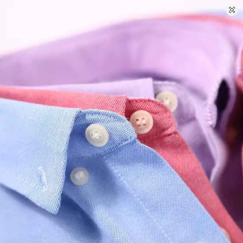 New Silver Oxford Cotton Shirt For Men