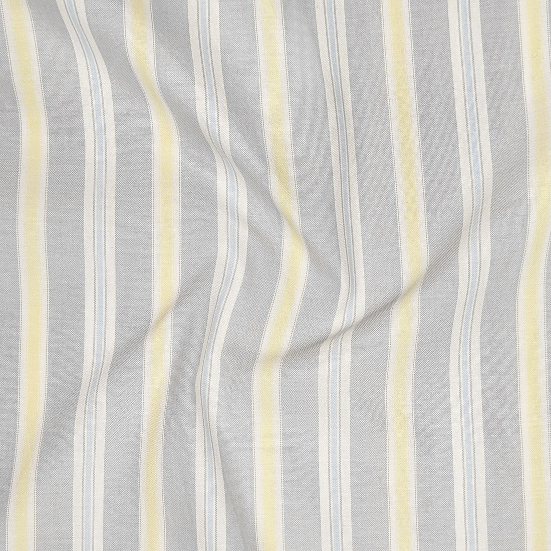 Soft Grey Oxford Stripe Cotton Shirt For Men