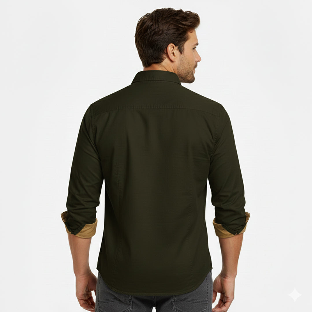 Cargo Style Bottle Green Shirt